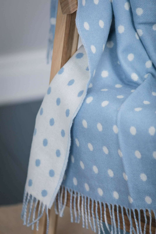 Baby Blue Spot Throw