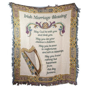 Irish Marriage Blessing throw blanket