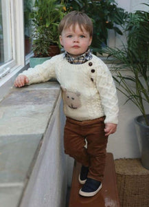 Baby Sheply crew hand knit R726