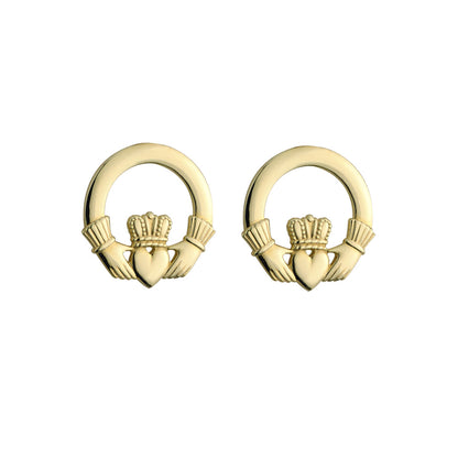 10k Gold small claddagh studs S3749