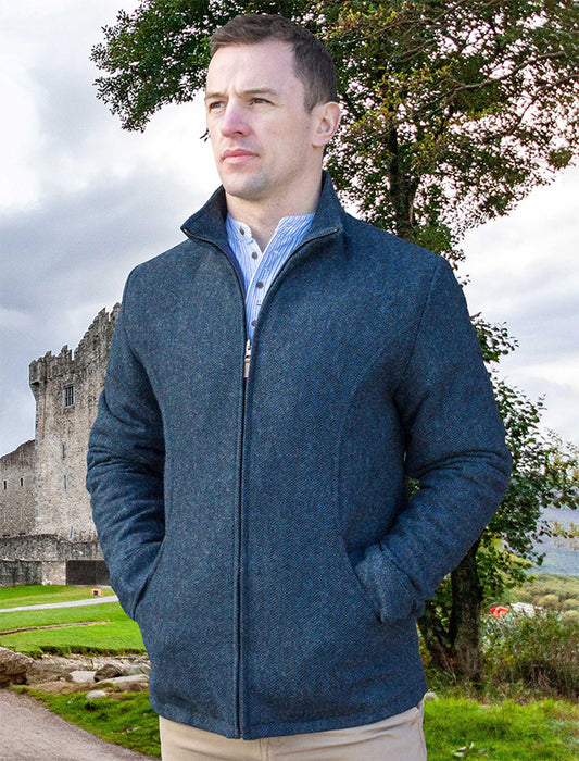 Emerald Isle gweedore coat - Navy blue