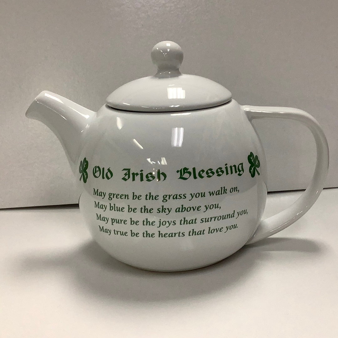 Old Irish blessing teapot Kathleen's of Donegal