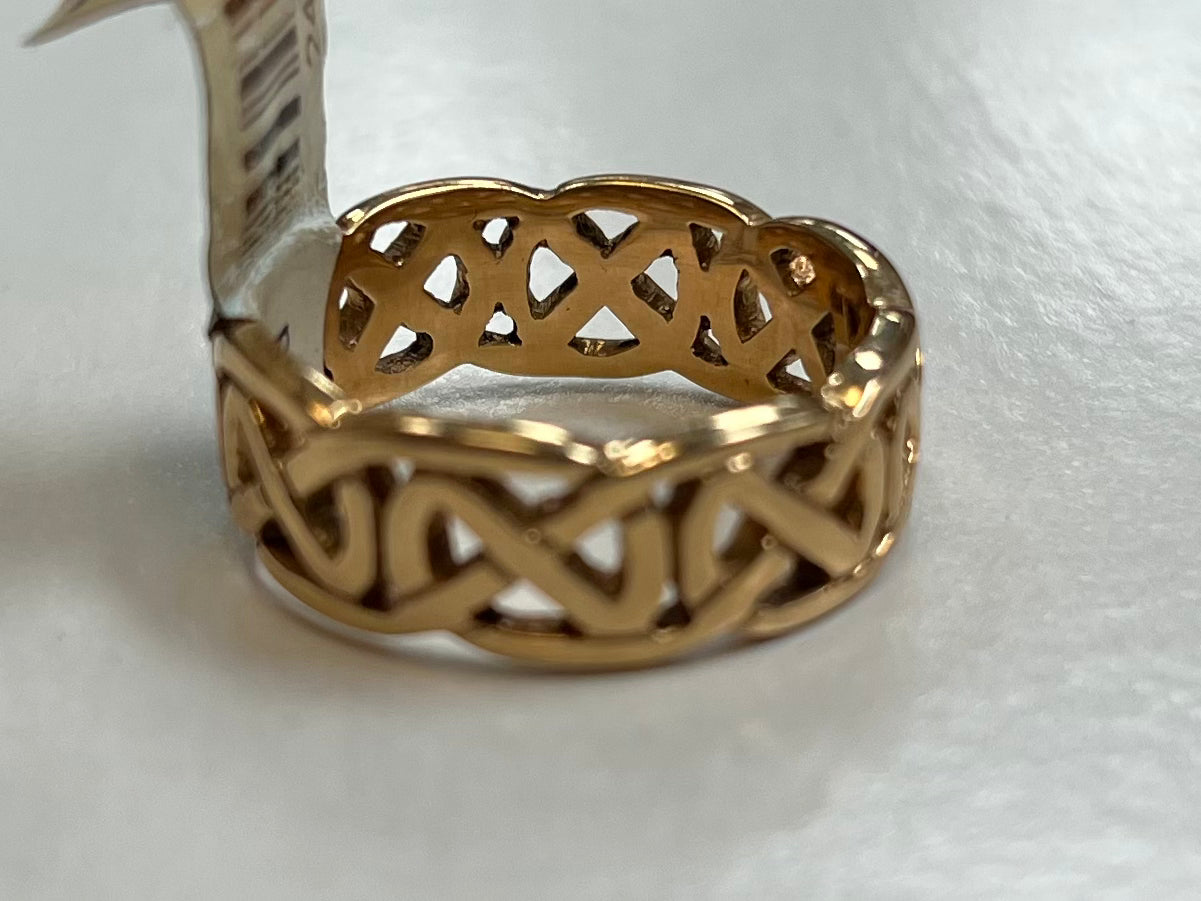 14k Pierced Celtic Band R167