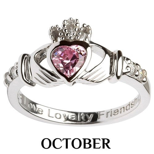 Shanore Claddagh birthstone October SL90