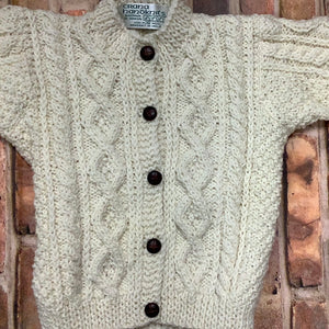 Crana Hand knit Children's Sweater - front button CRA2