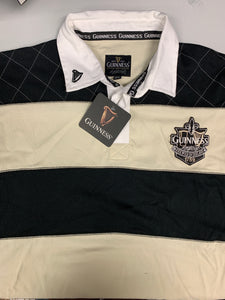Guinness Cream/Blk Rugby Shirt (long-sleeve)