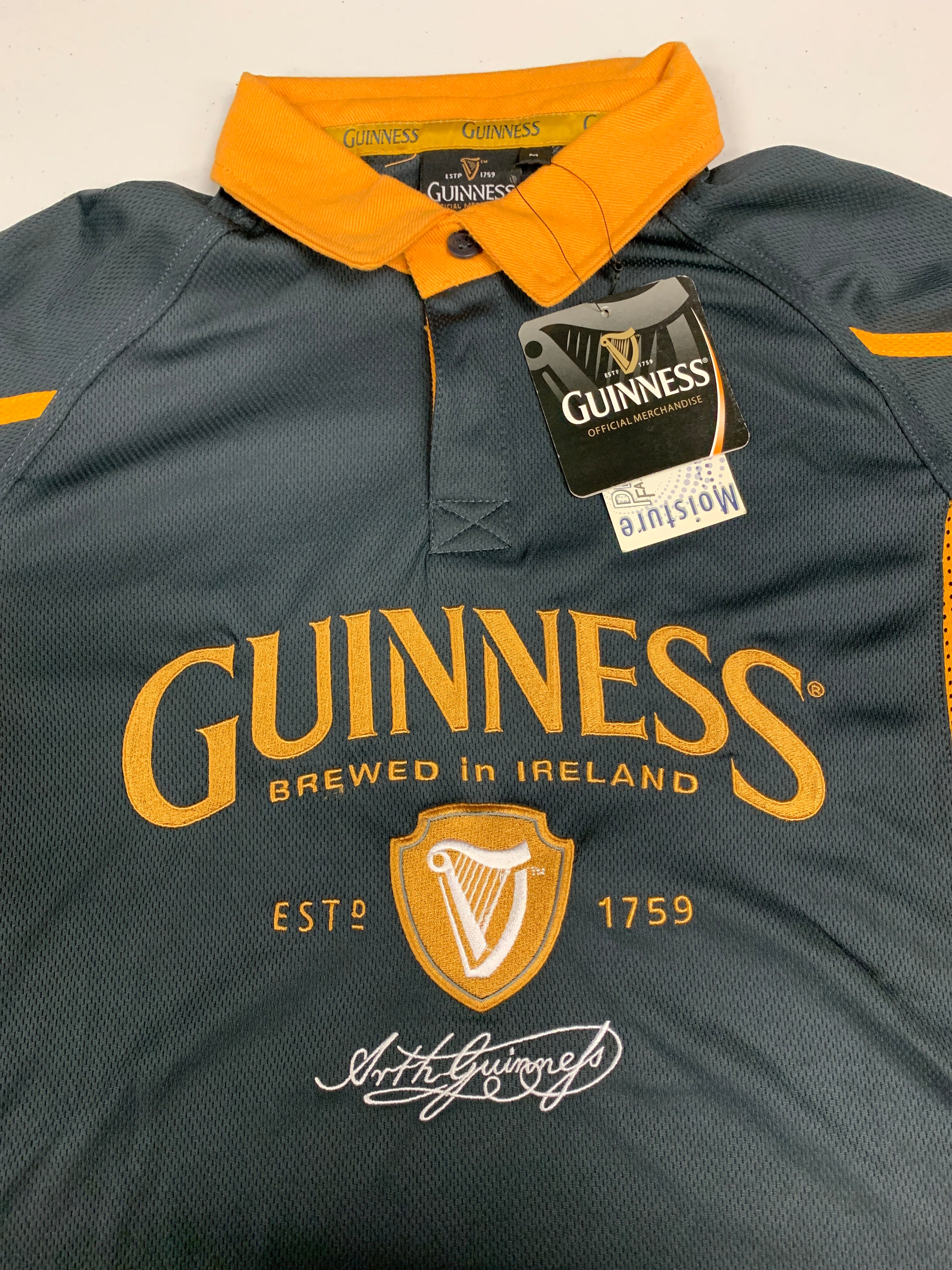 Guinness Grey and Mustard 1759 Rugby Shirt