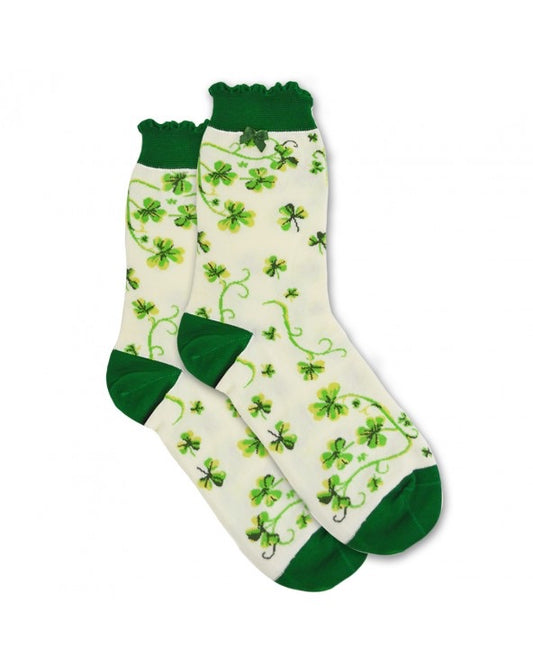 Patrick Francis cream shamrock ladies socks PF7400