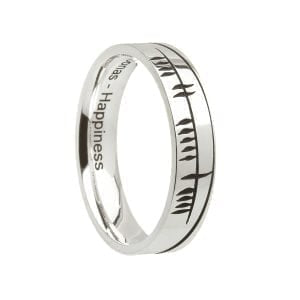 Ogham Sonas Ring – Narrow “Happiness “