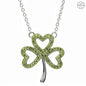 Platinum Shamrock with Green Crystals PP138