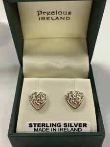 Sterling silver Celtic heart SE75604