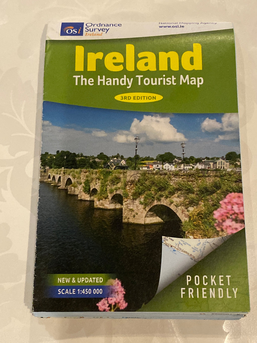 Ireland hand tourist map