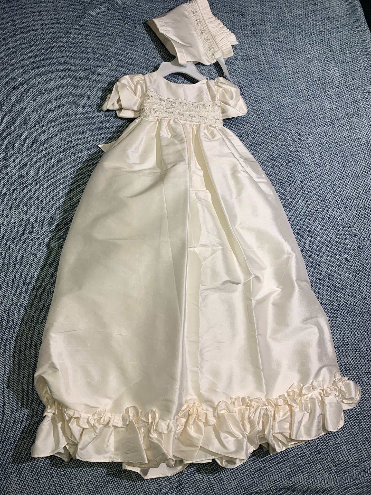 Girls Off-White Christening Dress #i351c