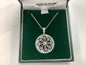 Small Trinity Round Pendant Stone Set CZ Emerald P5005-S