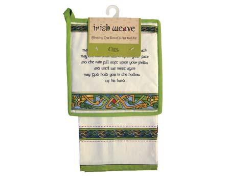 Irish blessing tea towels and pot holder