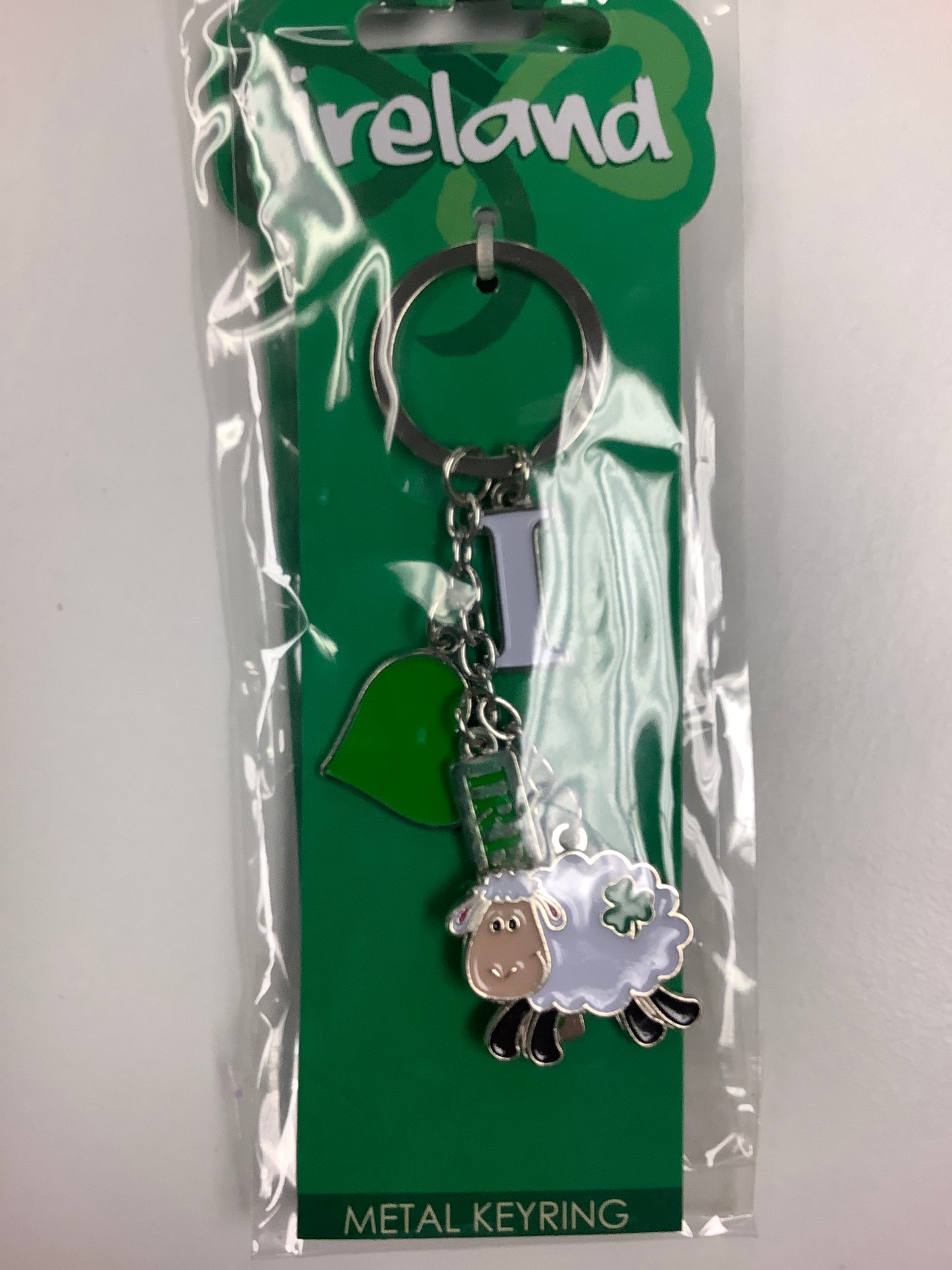 I love Ireland sheep charm keychain