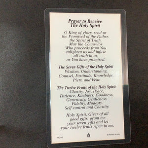 Holy Spirit Prayer cards