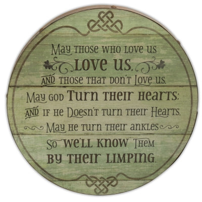 IRISH BLESSING BARREL PLAQUE  57621