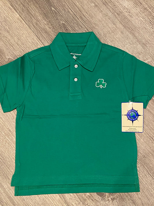 Polo shirt with shamrock