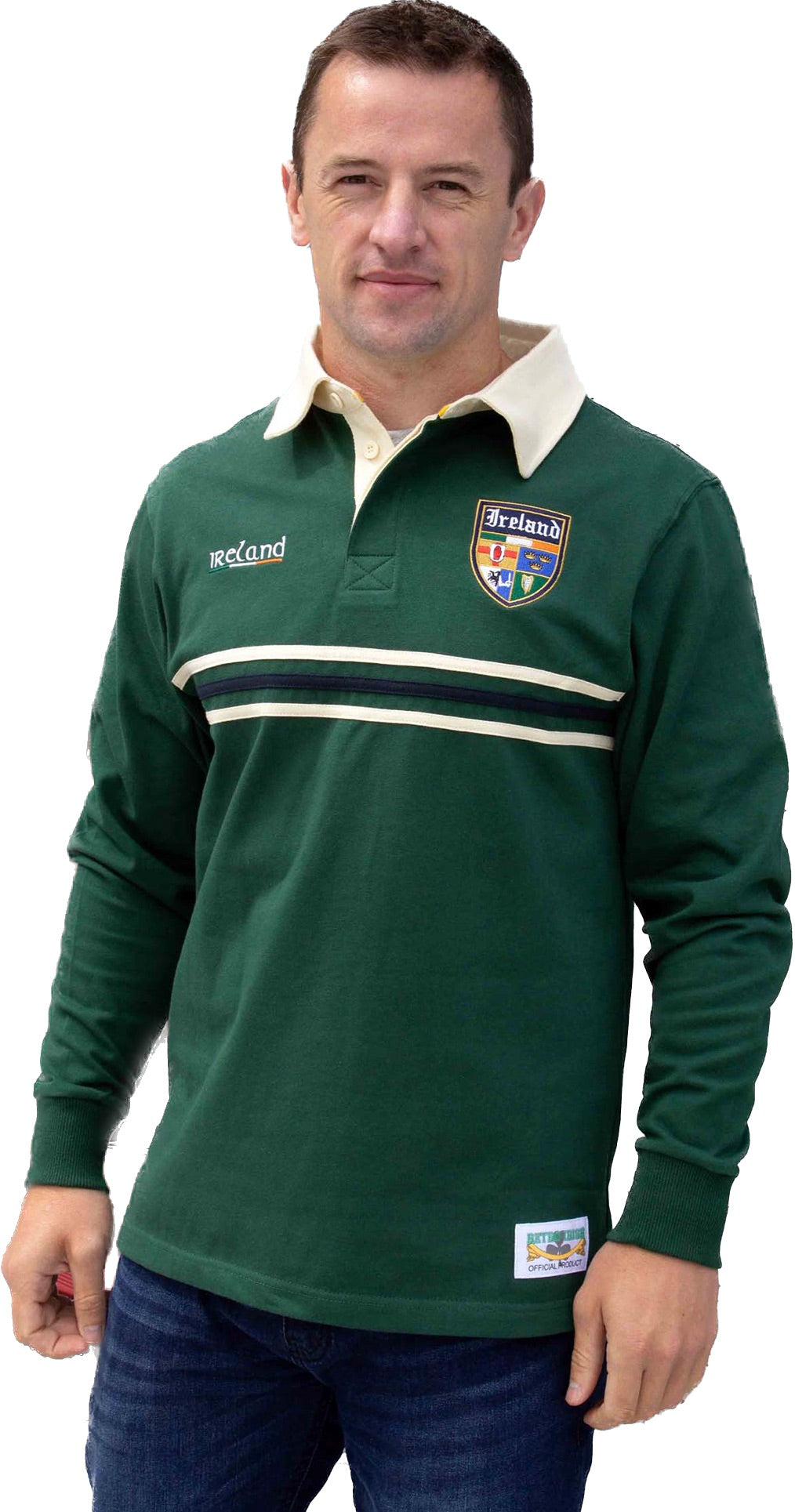 Mens Long Sleeve Polo Shirts Green 6507