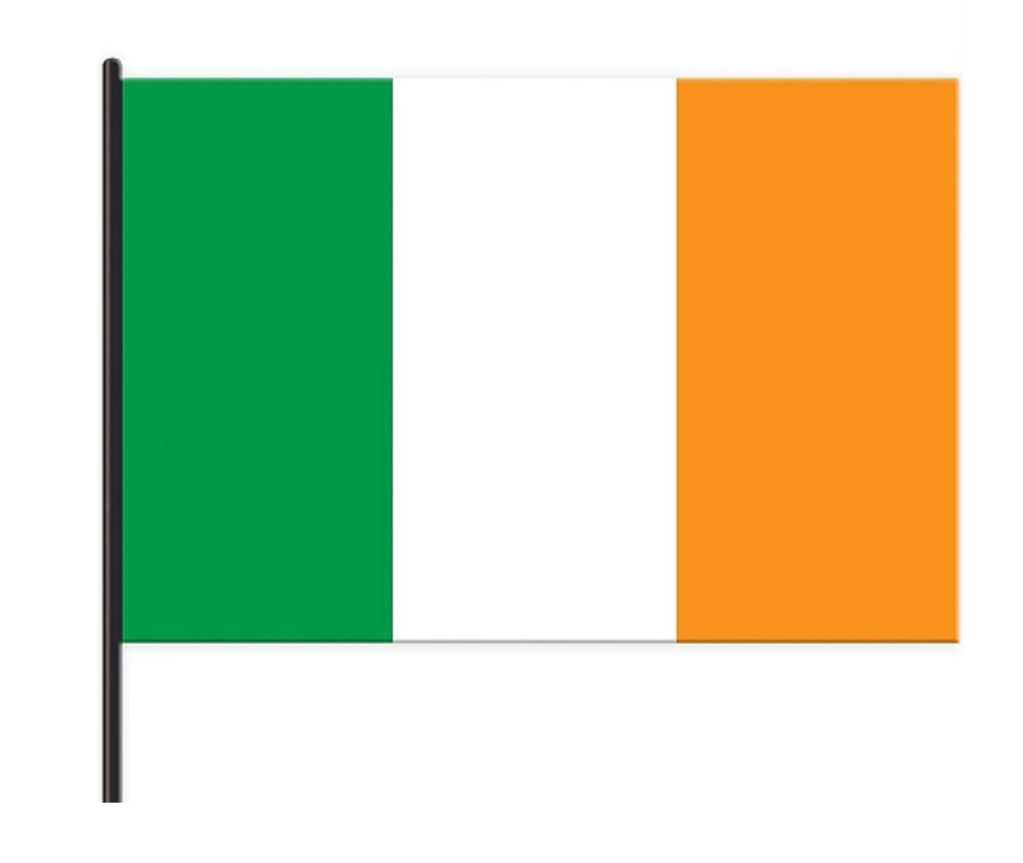 Irish flag on a stick 18x12”