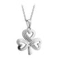 Sterling Silver Crystal Edge Shamrock Pendant S46677