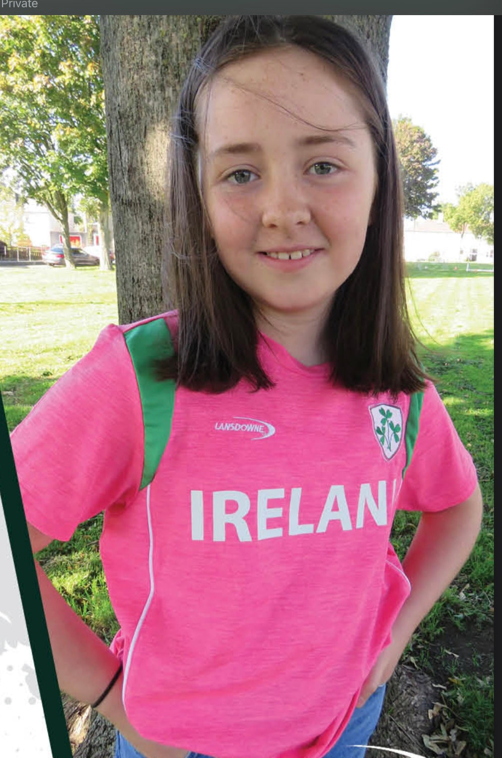 Pink Ireland Crest Kids Top R7195