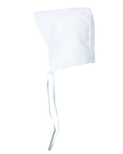 Boys Simple White Poly Rayon Christening Baptism Hat with Brim gb151h12