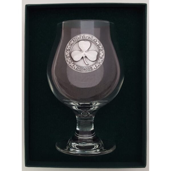 Belgian Craft Beer Glass / Shamrock Pewter