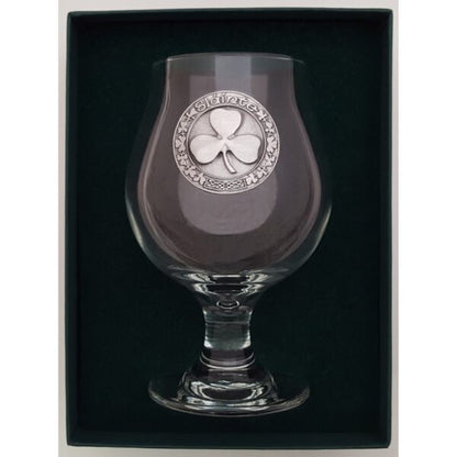 Belgian Craft Beer Glass / Shamrock Pewter