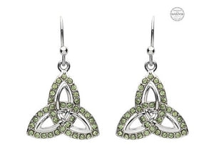 Platinum Plated Trinity Knot Earrings PP189