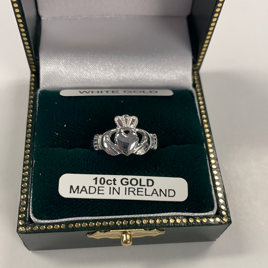 10k ladies white gold Claddagh #284w