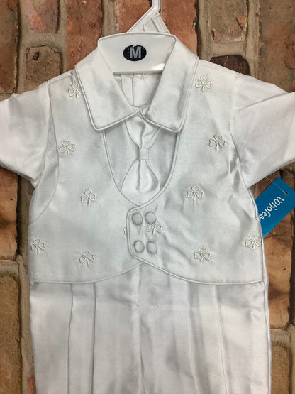 Boys Baptism outfit with Shamrocks #6986