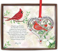 Hope and love cardinal hanging ornament CO940