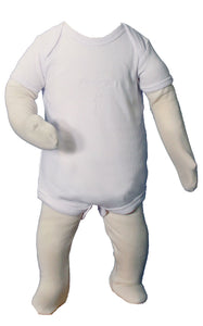 Unisex Cotton Knit Christening Onesie Coverall with Embroidered Cross #CKBX1S