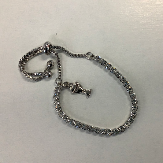 CZ bracelet with chalice charm