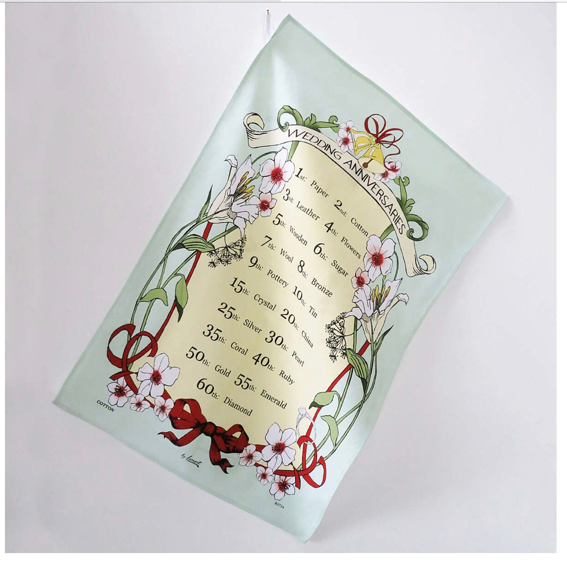 Wedding Anniversaries Tea Towel B0734