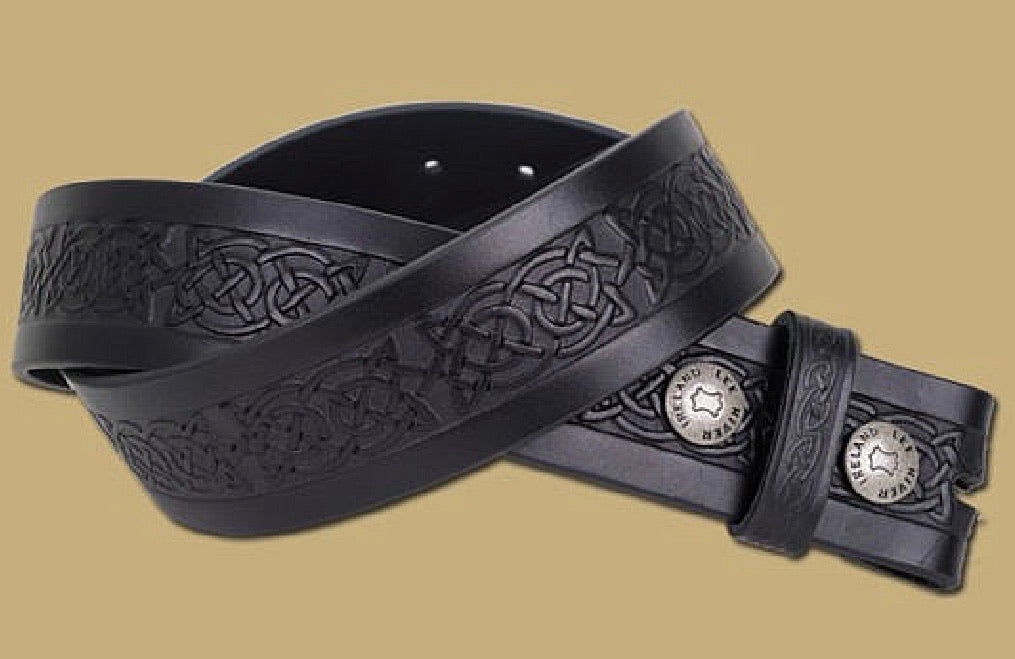 Lee River Black Celtic Design Belt