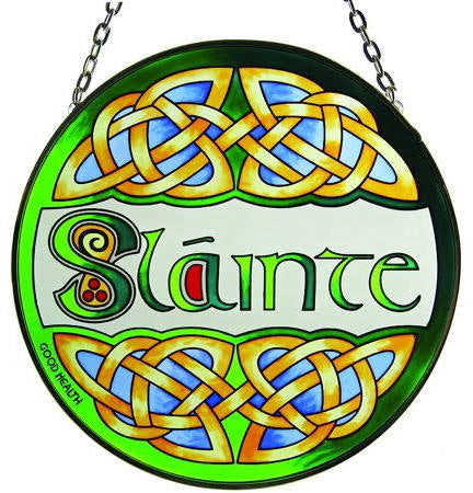 Stained glass panel “Slainte”