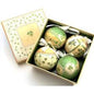 Set of 4 hat box Shamrock gloss baubles