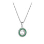 STERLING SILVER KIDS GREEN CZ SHAMROCK PENDANT Code: S47011