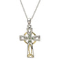 Sil Emerald/Diamond celtic cross SF28