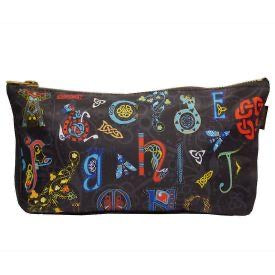 Celtic alphabet cosmetic bag black BK1010