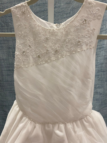 White dress with sequin design #475T