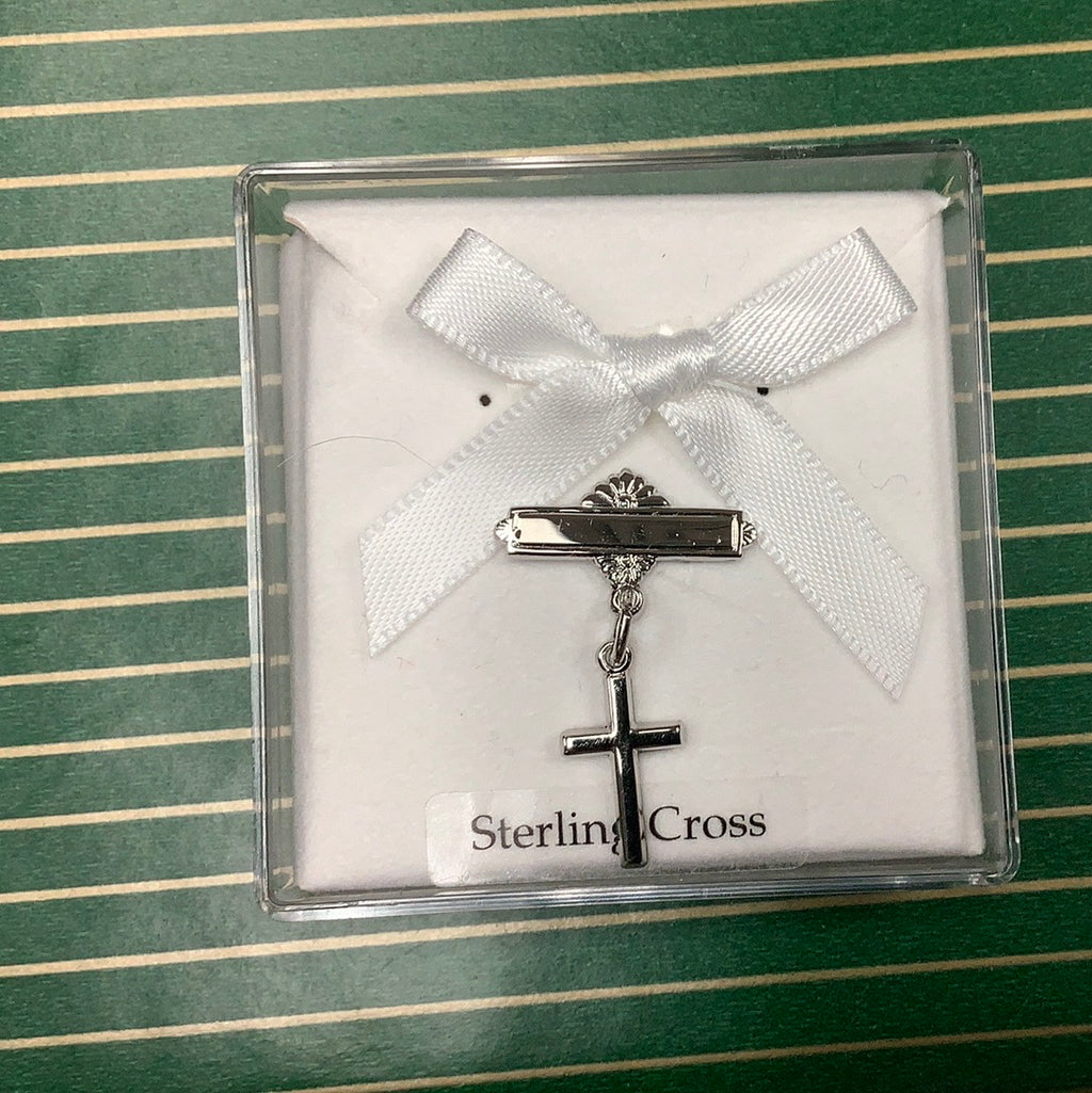Sterling silver Cross Pin for baby SS2