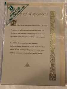 Down the salley gardens card
