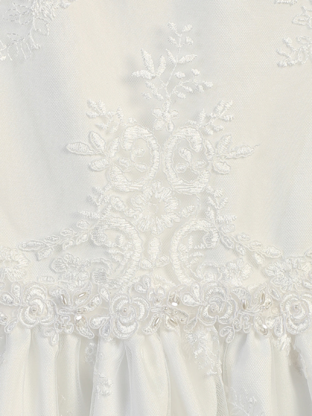 Corded embroidery lace on tulle SP164
