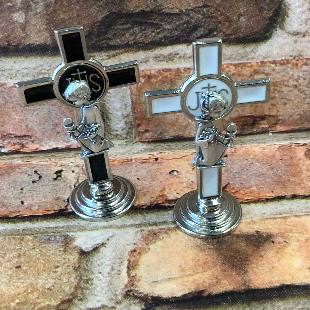 First communion keeepsake standing cross 3.5”