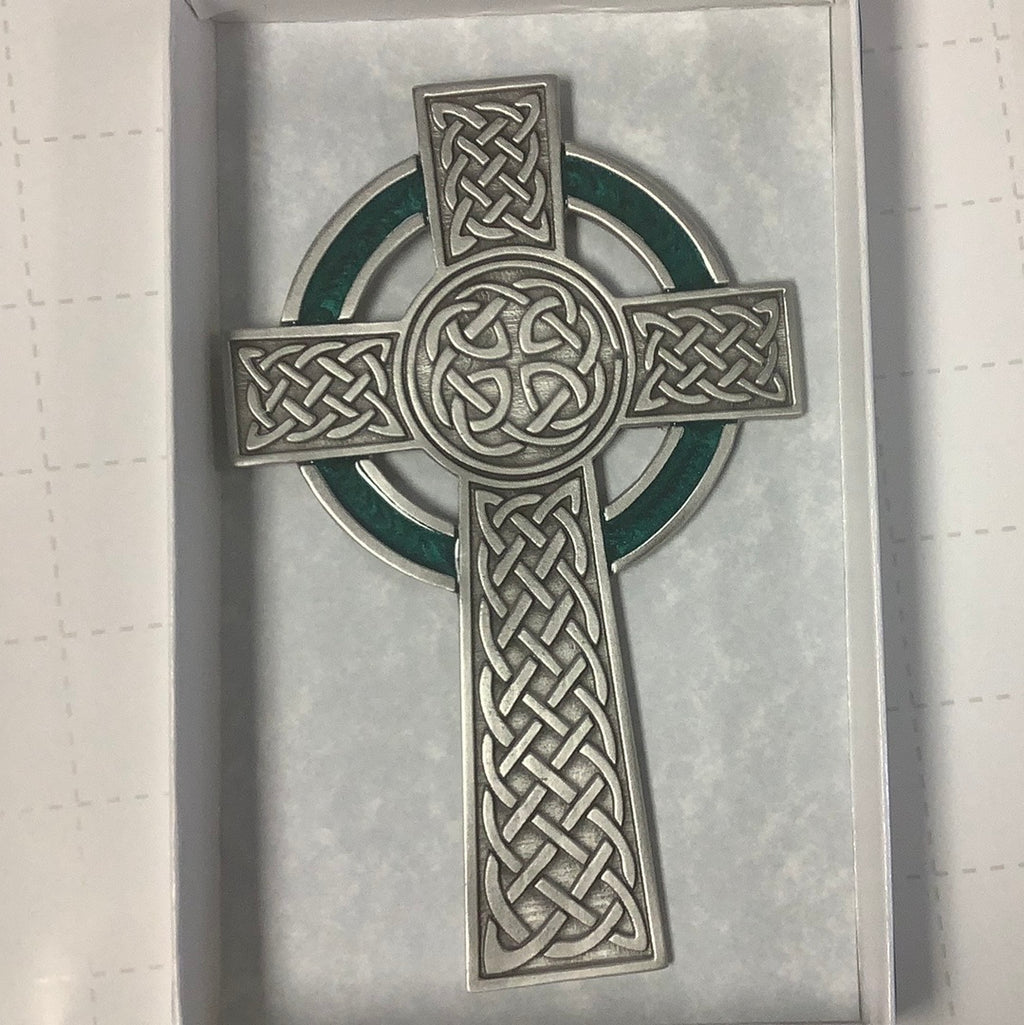 Pewter Celtic wall cross 4”3/4    79-13