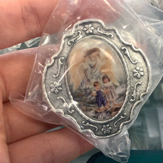 Rosary white pearl with guardian angel box